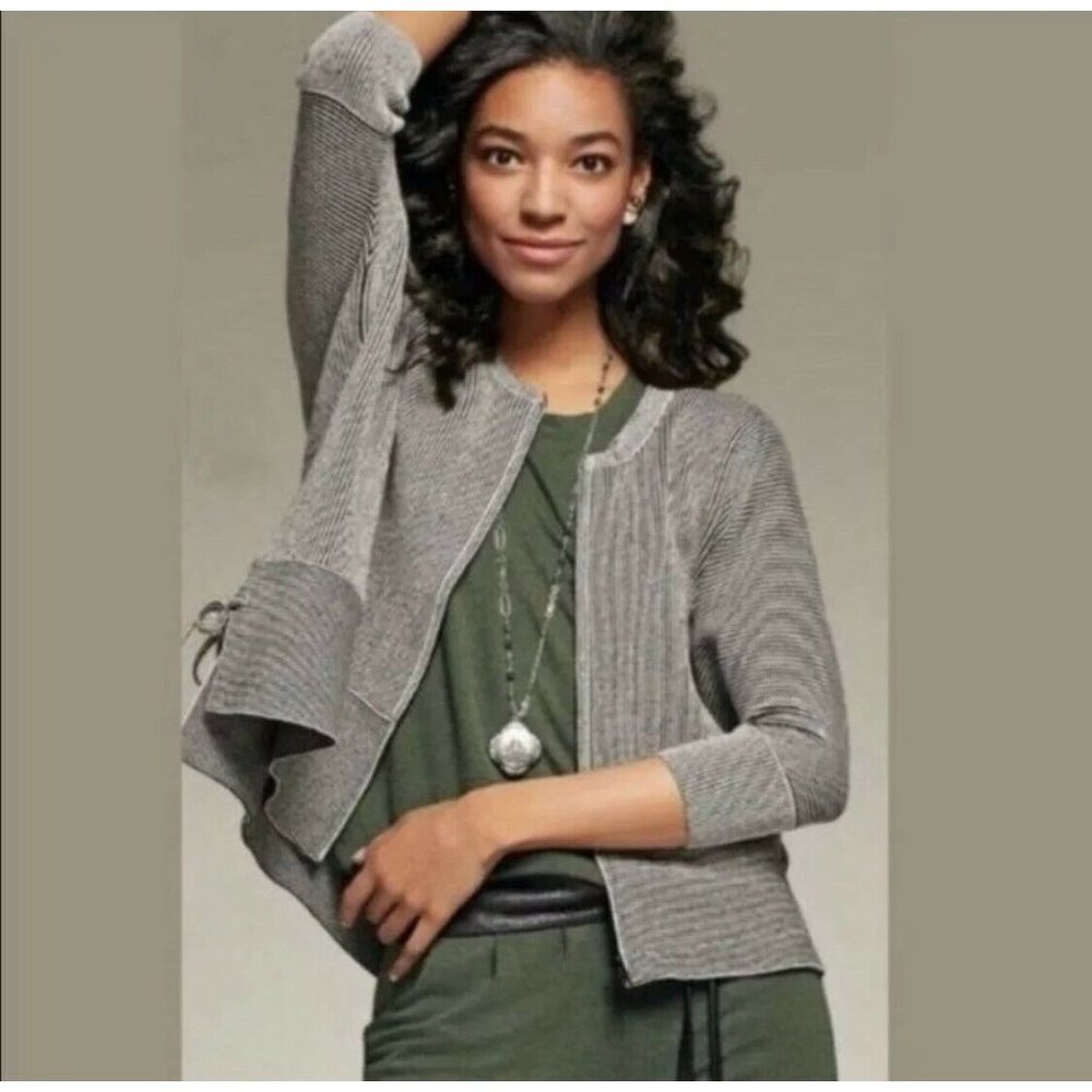 CAbi Cupid Cardi Full Zip Cardigan Size Large Boxy Oversized Style # 3526 Dolman